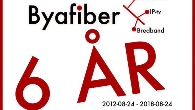 Byafiber fyller 6 år 2018-08-24